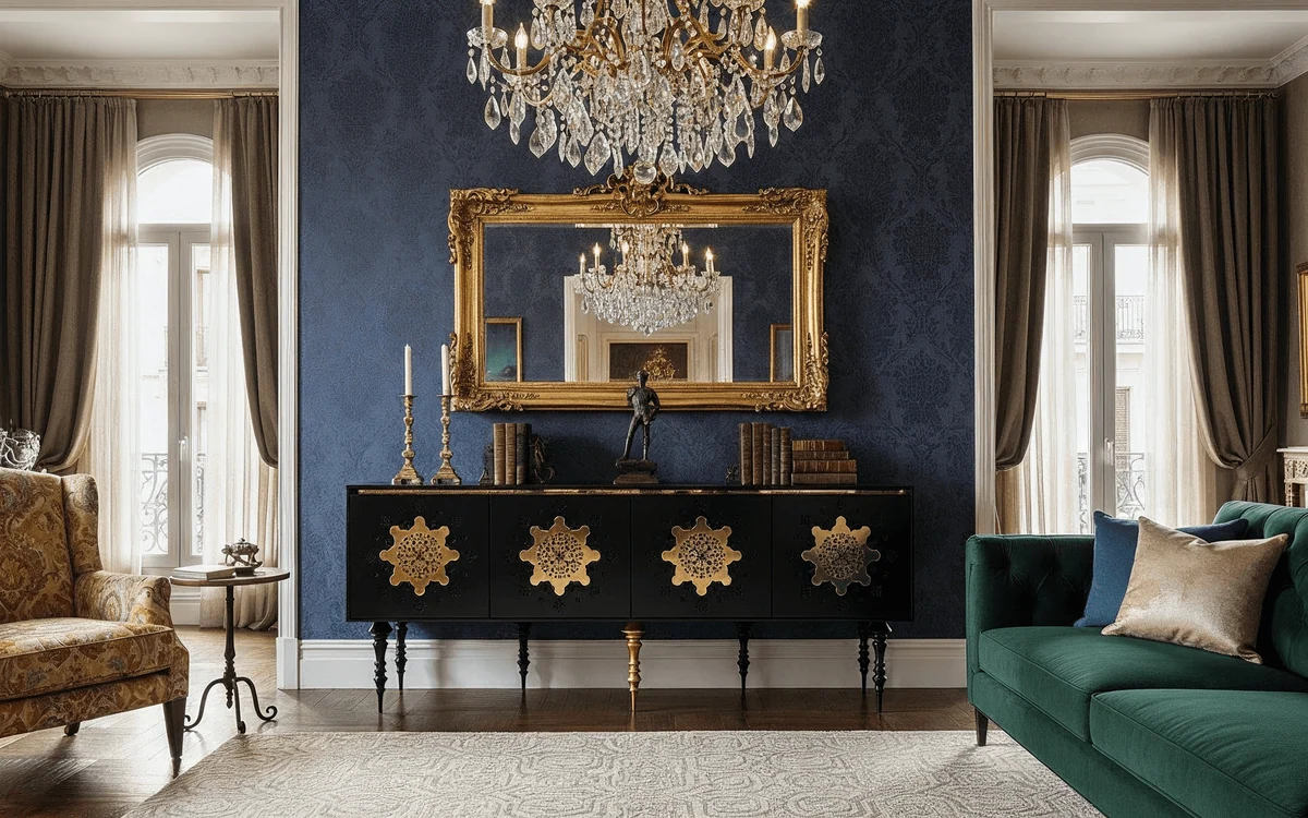 Sherwood cabinet in a blue interior