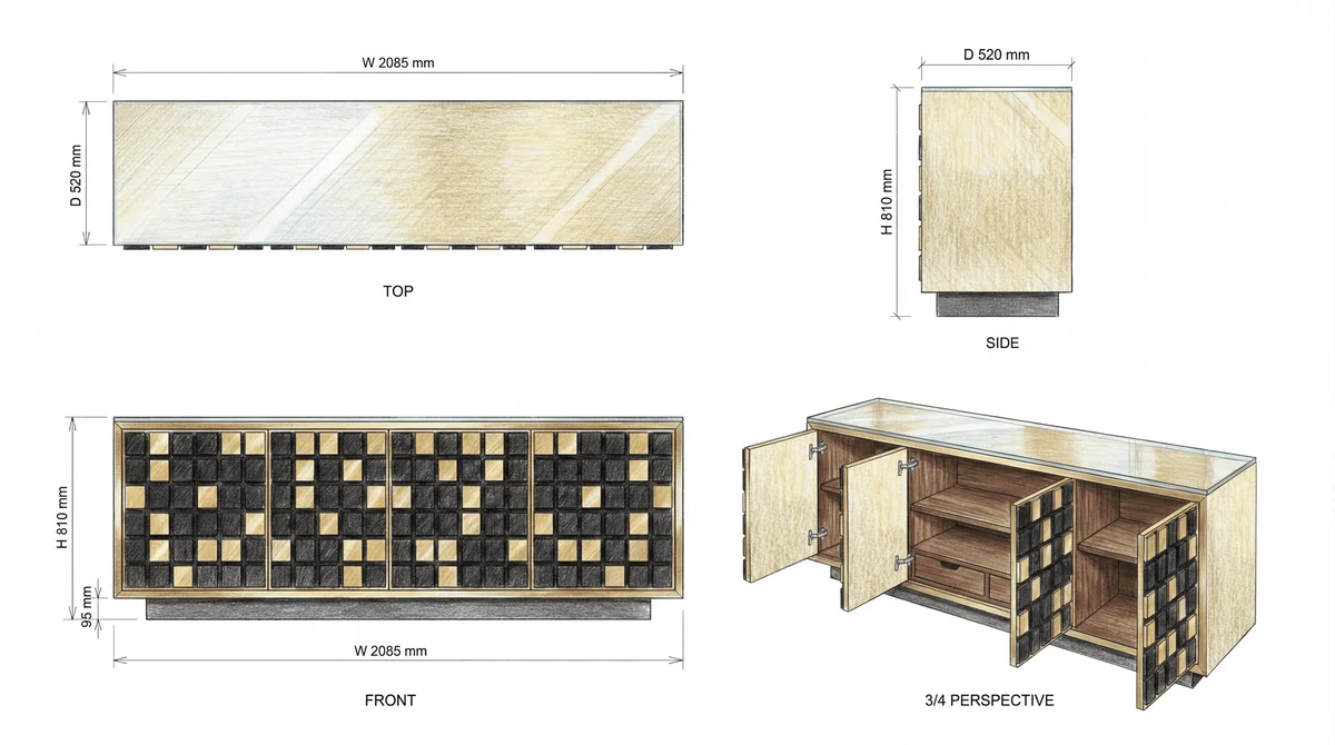 Existing Wharflights reference drawing with dimensions; confirm the specification on enquiry